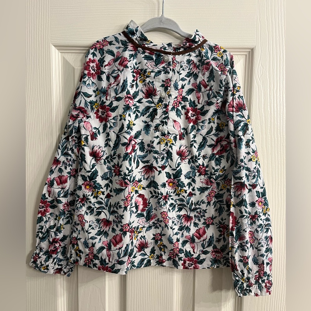 Janie and Jack Girls Floral Long Sleeve Blouse - Picture 2 of 3